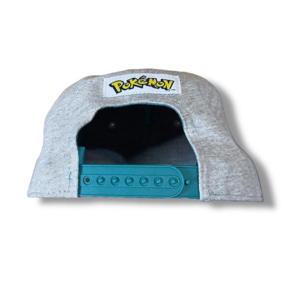 Pokemon Ball Cap Youth Charizard Gray and Teal Unworn Flat Brim Snapback OSFM - Picture 3 of 7